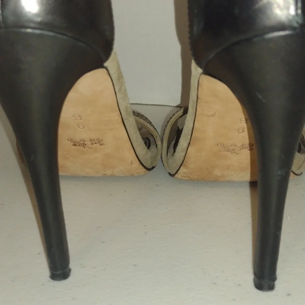 Coach bedazzled high heels size 9